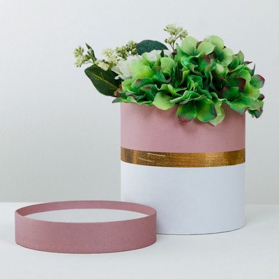 Коробка подарочная круглая, упаковка, «Пантон 04», 16 х 16 х 16 см