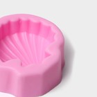 Молд для заливки Доляна «Ракушка», силикон, d=6 см, розовый - Фото 4