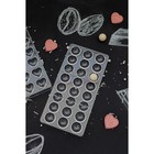 Форма для конфет и шоколада KONFINETTA «Полусфера», 27.5×13.5 см, 24 ячейки 3×3 см, прозрачная - Фото 7