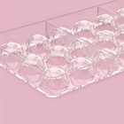 Форма для конфет и шоколада KONFINETTA «Бриллиант», 27.5×13.5 см, 21 ячейка d=2.5 см, пластик, прозрачная 4288403