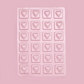 Форма для конфет и шоколада «Любовь», 27?18 см, 24 ячейки, цвет прозрачный (комплект 10 шт)