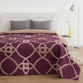 Покрывало Этель 1.5 сп. «Престиж» цв. бордо 150×210 ± 5 см, новосатин, 80 г/м²  (артикул 4322755)  большой выбор товаров оптом и в розницу по низким ценам с доставкой