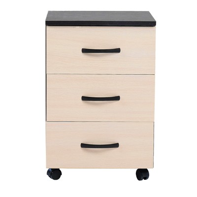 Тумба выкатная на 3 ящика, 400х400х600, Венге/Дуб молочный