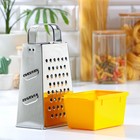 Тёрка КВАРЦ «Сталь», 4 грани, из нержавеющей стали, 11×9×27 см, МИКС - Фото 2