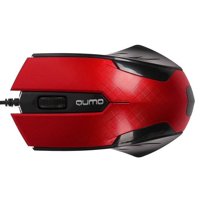 Мышь Qumo M14 Office, проводная, оптическая, 3 кнопки, 1000 dpi, USB, красная - фото 51296225