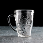 Кружка «Грация. Цветок», 300 мл, стекло, прозрачная - Фото 2