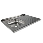 УЦЕНКА Мойка кух. «Владикс», накладная, без сифона, 80×60 см, левая, нерж сталь 0.4 мм - Фото 2