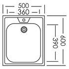 УЦЕНКА Мойка кух.«Владикс», накладная, без сифона, 50×60 см, нержавеющая сталь 0.4 мм - Фото 4