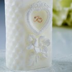 Свеча-цилиндр свадебная "Камея", белая, 6×11 см - Фото 4