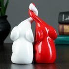 Фигура "Пара слонов" белый/красный, 9х12х16см - Фото 2