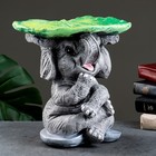 Фигура - подставка "Слон сидя с листком" цветная, 29х29х30см - Фото 2