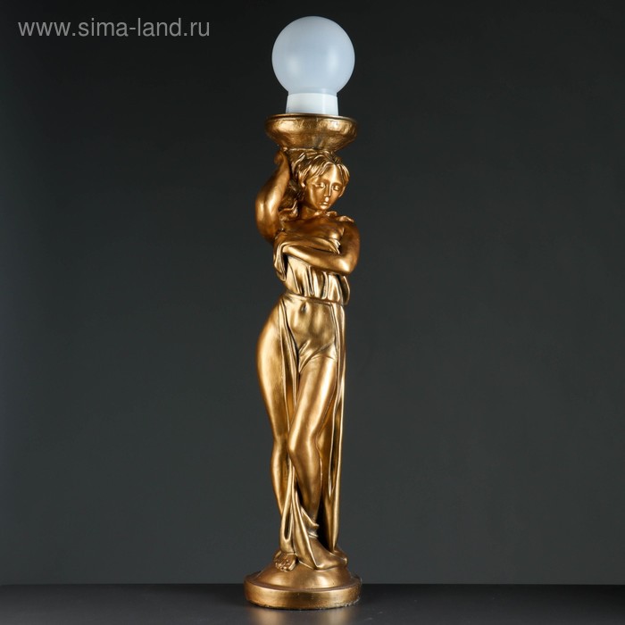 Лампа интерьерная "Девушка стоя" бронза, 22х22х100 см - Фото 1