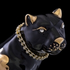 Сувенир "Чёрная пантера с ожерельем из страз" 32х14х20 см - Фото 3