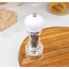 Мельница для специй Доляна «Скина», керамический механизм, 16×6 см, белая - Фото 4