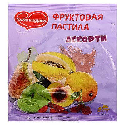 Пастила «Пастилушка» ассорти: яблоко, груша, вишня, апельсин, дыня, персик, 200 г
