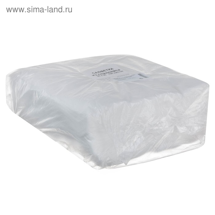 Салфетки одноразовые впитывающие, р-р 20×20 см, спанлейс, 35 г/м², 100 шт. - Фото 1