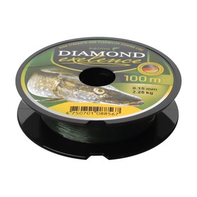 Леска монофильная Salмo Diaмond EXELENCE, диаметр 0.15 мм, тест 2.25 кг, 100 м, зелёная