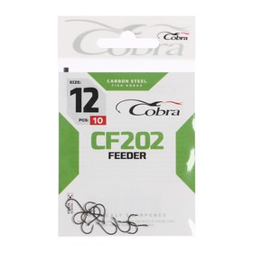Крючки Cobra FEEDER, серия CF202, № 12, 10 шт.