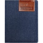 Дневник универсальный для 1-11 класса Dark blue jeans, твёрдая обложка, джинсовая ткань, термотиснение, ляссе, 48 листов - Фото 2