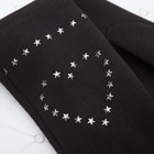 Перчатки с сердечком женские MINAKU, размер 18, цвет чёрный - Фото 2