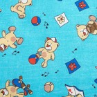 Постельное бельё детское "Мишки", цвет голубой, 112×147, 100×150, 40×60 1 шт, бязь, хл100 120 г/м - Фото 3