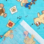 Постельное бельё детское "Мишки", цвет голубой, 112×147, 100×150, 40×60 1 шт, бязь, хл100 120 г/м - Фото 4