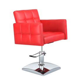 Парикмахерское кресло MANZANO (гидравлика), Quanto, цвет красный