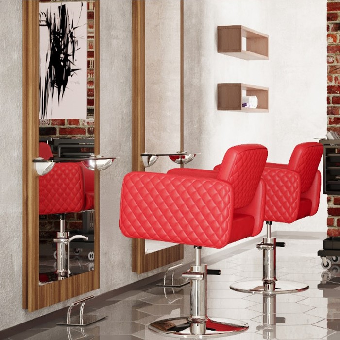 Парикмахерское кресло MANZANO (гидравлика), Perfetto Primo, цвет красный - фото 1911368751
