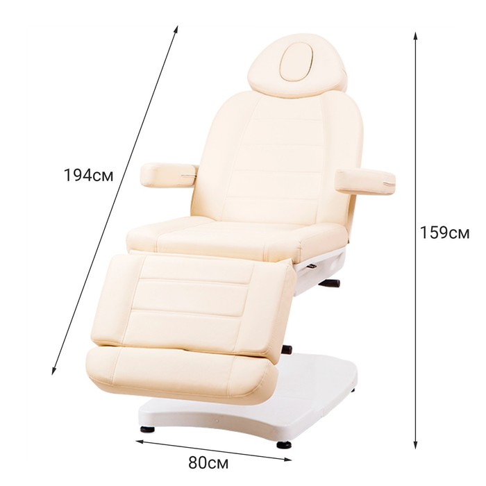 Косметологическое кресло SD-3803A, 2 мотора, цвет слоновая кость - Фото 1