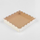 Коробочка для печенья с PVC крышкой, крафт, 15 х 15 х 3 см - Фото 2