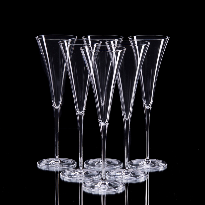 Набор бокалов для шампанского "Модерн", 6 шт, 130 мл, 17,5 × 26,5 × 25,4 см - Фото 1