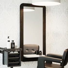 Зеркало парикмахерское, Sensus, цвет морское дерево карбон + белый глянец
