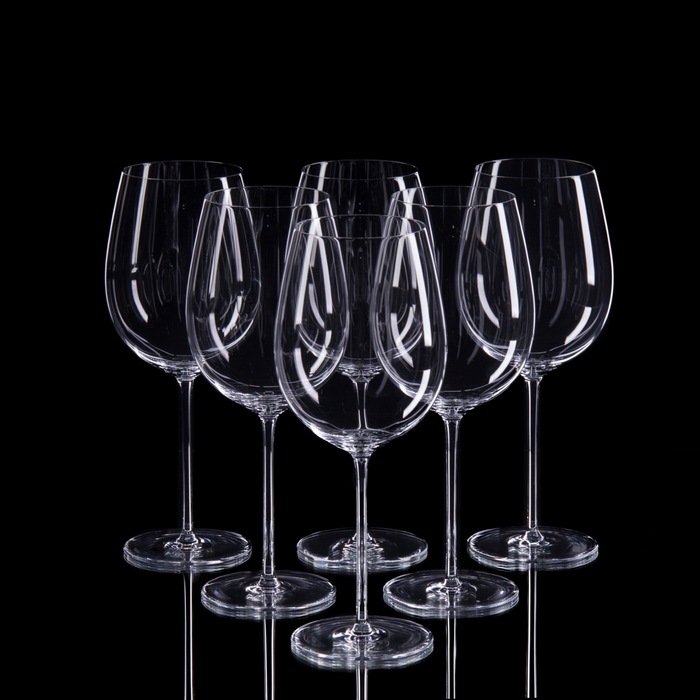 Набор бокалов для бордо "Классик", 6 шт, 650 мл, 21,5 × 26 × 25,1 см - Фото 1