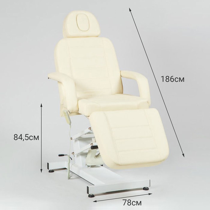 Косметологическое кресло SD-3705, 1 мотор, цвет слоновая кость - фото 1883451921