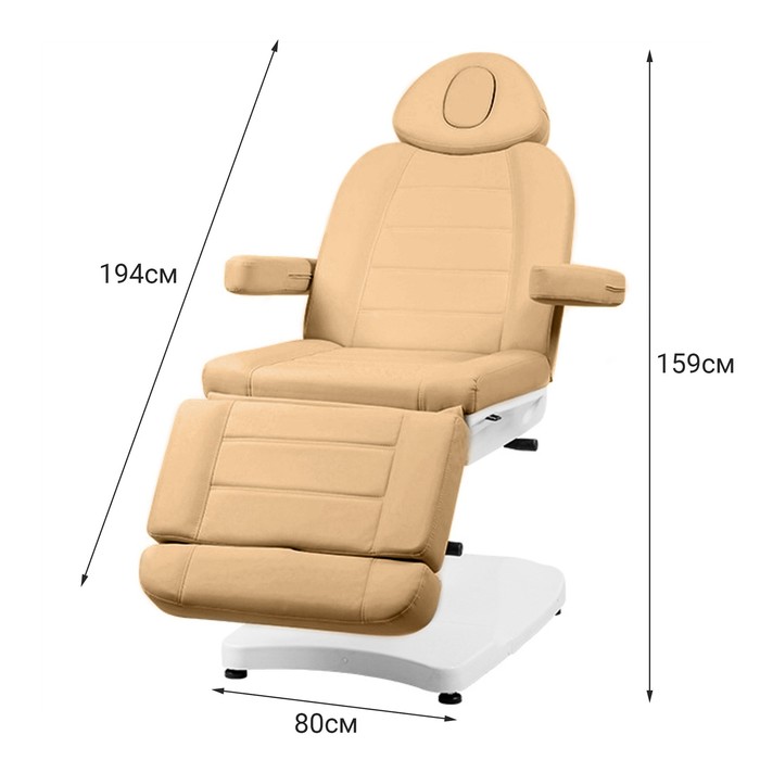 Косметологическое кресло SD-3803A, 2 мотора, цвет светло-коричневый - фото 1883451925