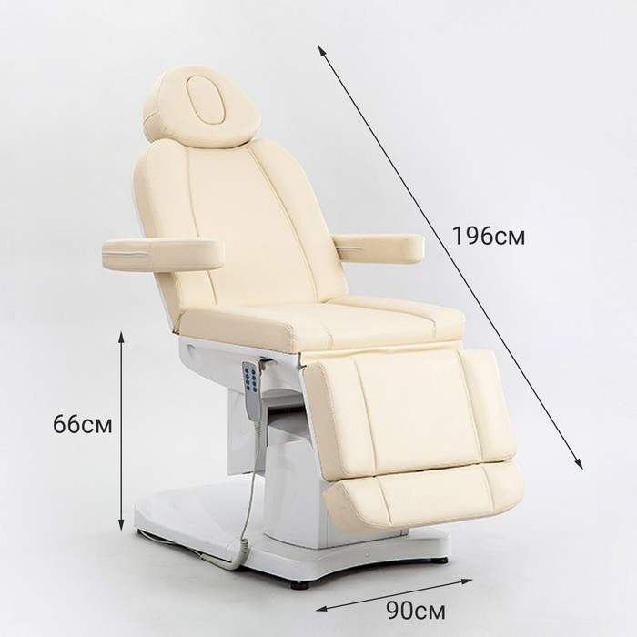 Косметологическое кресло SD-3708A, 4 мотора, цвет слоновая кость - фото 1883451928