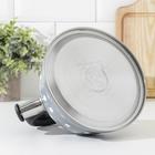 Чайник со свистком из нержавеющей стали Доляна «Горошек», 2,8 л, цвет серый - фото 24181294