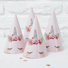 Одноразовая посуда «Единорог», 6 тарелок, 6 стаканов, 6 колпаков, 1 гирлянда - фото 42715434