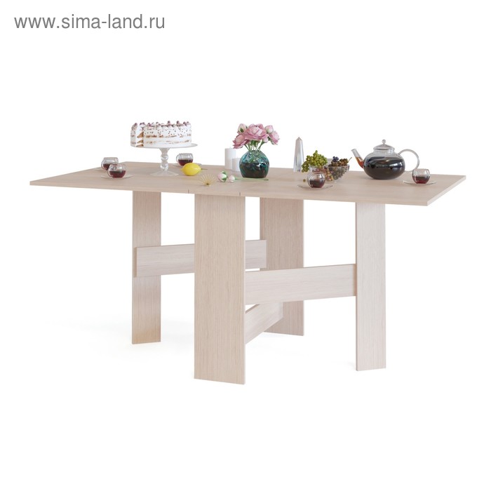 Стол-книжка, 250(1610) × 830 × 740 мм, цвет белёный дуб