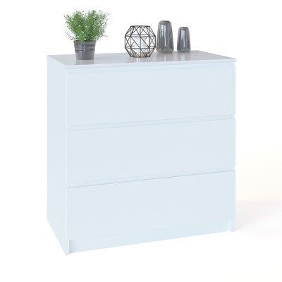 Комод с 3-мя ящиками «Т-2Р», 800×446×804 мм, цвет белый