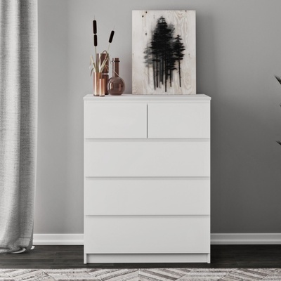 Комод напольный «Т-5Р», 5 ящиков, 800×446×1044 мм, цвет белый