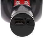 Микрофон для караоке LuazON LZZ-60, 1800 мАч, LED, чёрный - фото 51448936