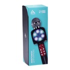 Микрофон для караоке LuazON LZZ-60, 1800 мАч, LED, чёрный - фото 51448939