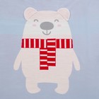 Вязаный плед Крошка Я «Мишка», размер 90х90 см, цвет голубой - фото 28127811