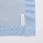 Вязаный плед Крошка Я «Мишка», размер 90х90 см, цвет голубой - фото 28127812