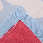 Вязаный плед Крошка Я «Мишка», размер 90х90 см, цвет голубой - фото 28127813