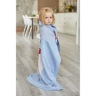 Вязаный плед Крошка Я «Мишка», размер 90х90 см, цвет голубой - фото 28127815