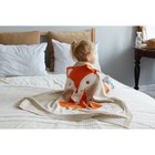 Плед вязаный детский «Крошка Я. Лисица», размер 90×90 см, оранжевый  (артикул 4266673)  большой выбор товаров оптом и в розницу по низким ценам с доставкой