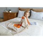 Плед вязаный детский «Крошка Я. Лисица», размер 90×90 см, оранжевый  (артикул 4266673)  большой выбор товаров оптом и в розницу по низким ценам с доставкой