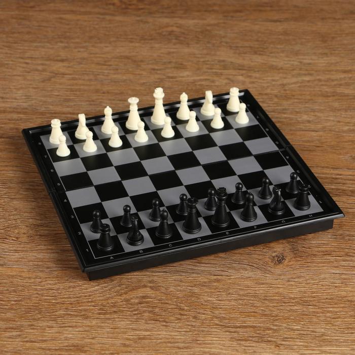 Настольная игра 3 в 1 "Классика": шахматы, шашки, нарды, магнитная доска, 20 х 20 см - фото 1906767449